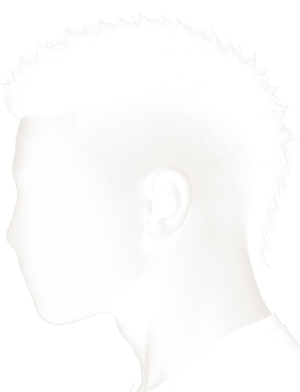 Desenho do corte moicano com fade