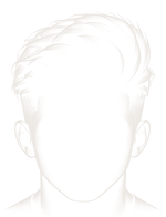 Desenho do corte pompadour